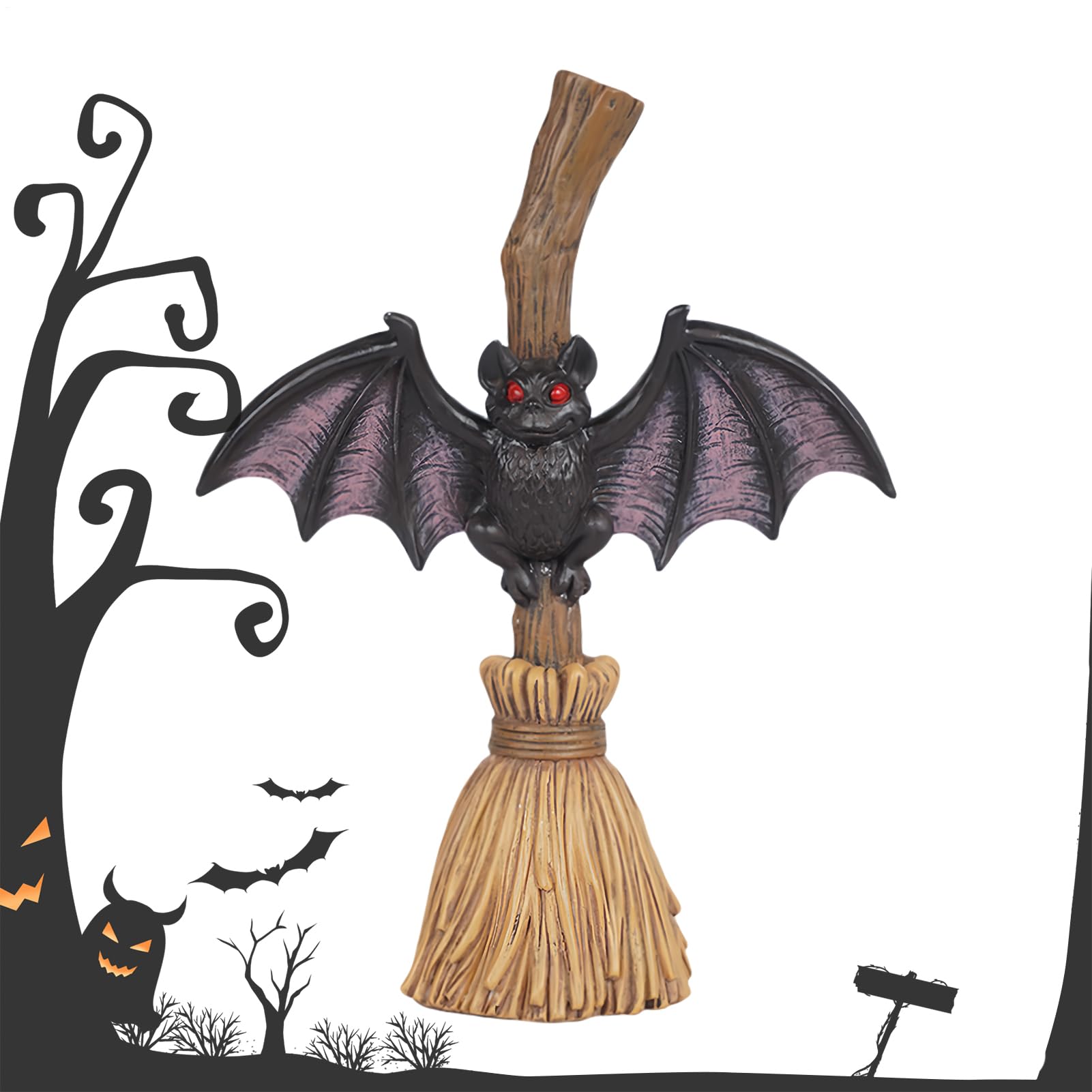 Chauve-souris d'Halloween en statue pour décorer votre cheminée