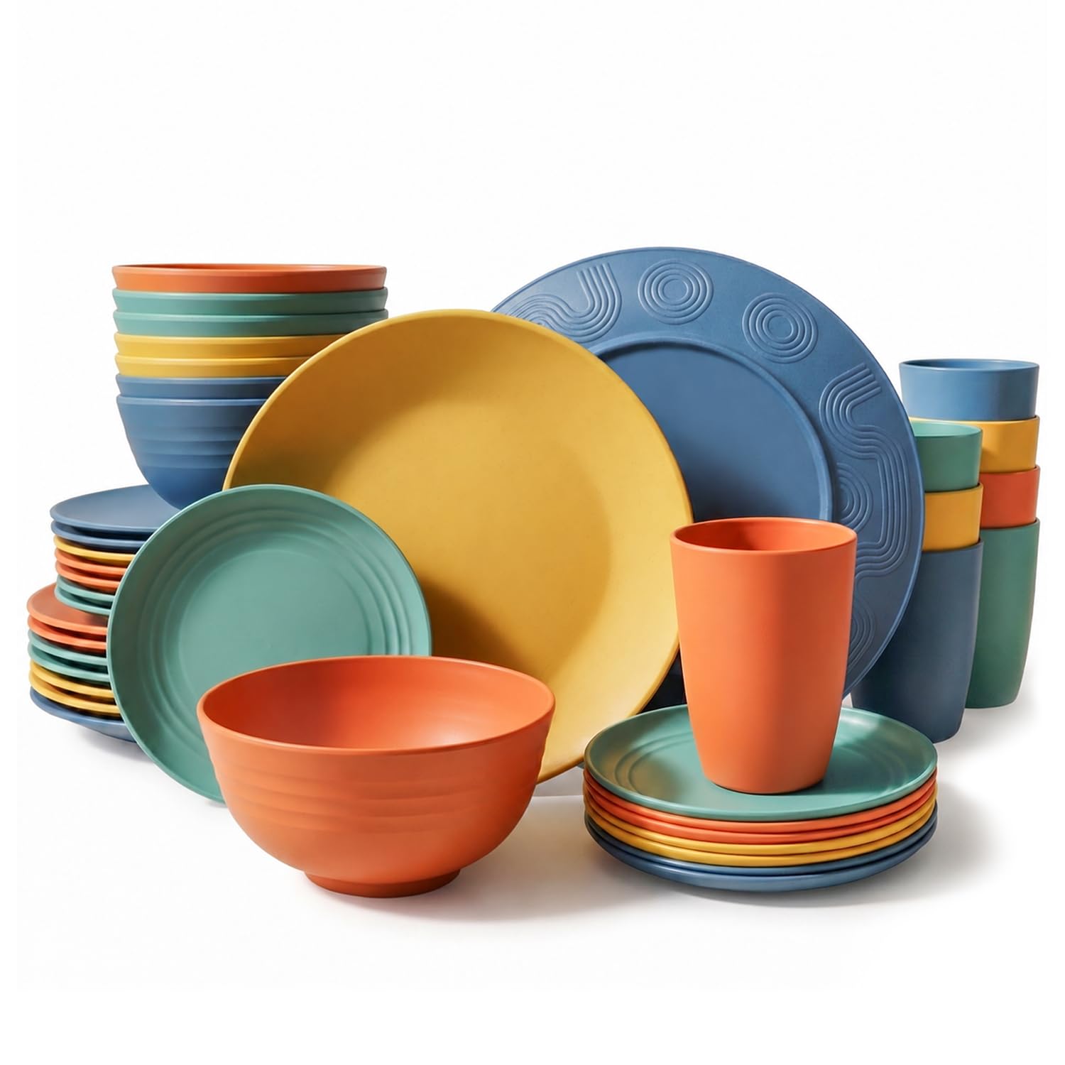 Homienly Wheat Straw Dinnerware Set - 20 Pieces -27