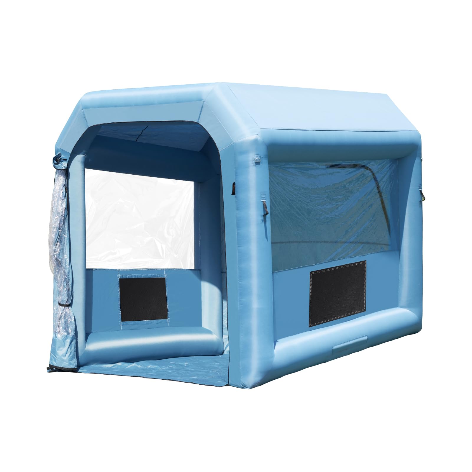 VEVOR Cabine de Peinture Gonflable 3x2,5x2,5 m, Tente Peinture Gonflable Automobile avec Souffleur Puissant de 550 W et Système de Filtration, Station de Travail pour Pose de Peinture Atelier Garage