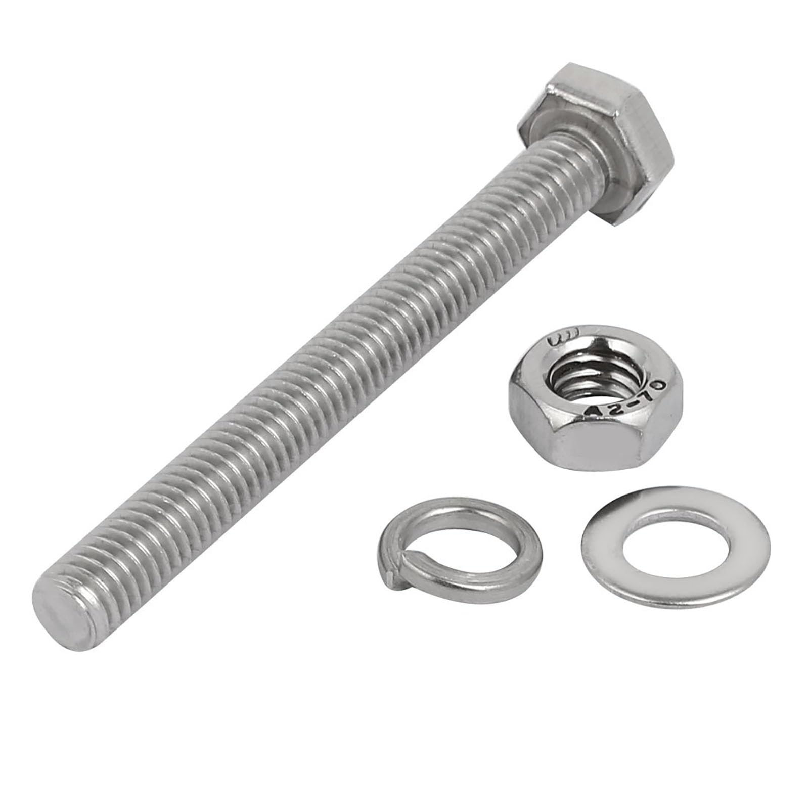 TOP-VIGOR 10Pcs M6 x 60mm Hex Bolts, Nuts, Washers Kit, 304 Stainless Steel, Ideal for Machinery Furniture, Repairs & DIY - Image 3