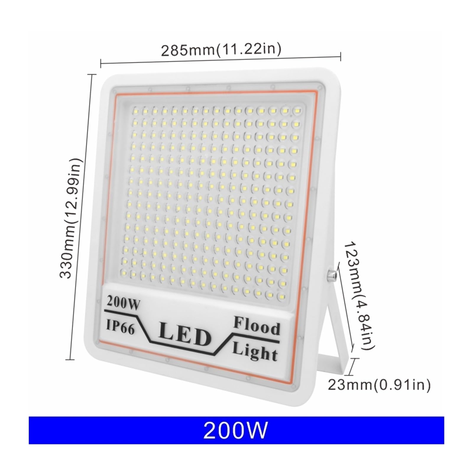 Zewnętrzne światło powodziowe Refletor Led Reflektor LED 200W 100W 50W Oświetlenie Zewnętrzne IP66 Wodoodporny Światła Ogrodowe Oświetlenie miejsca pracy(200W)