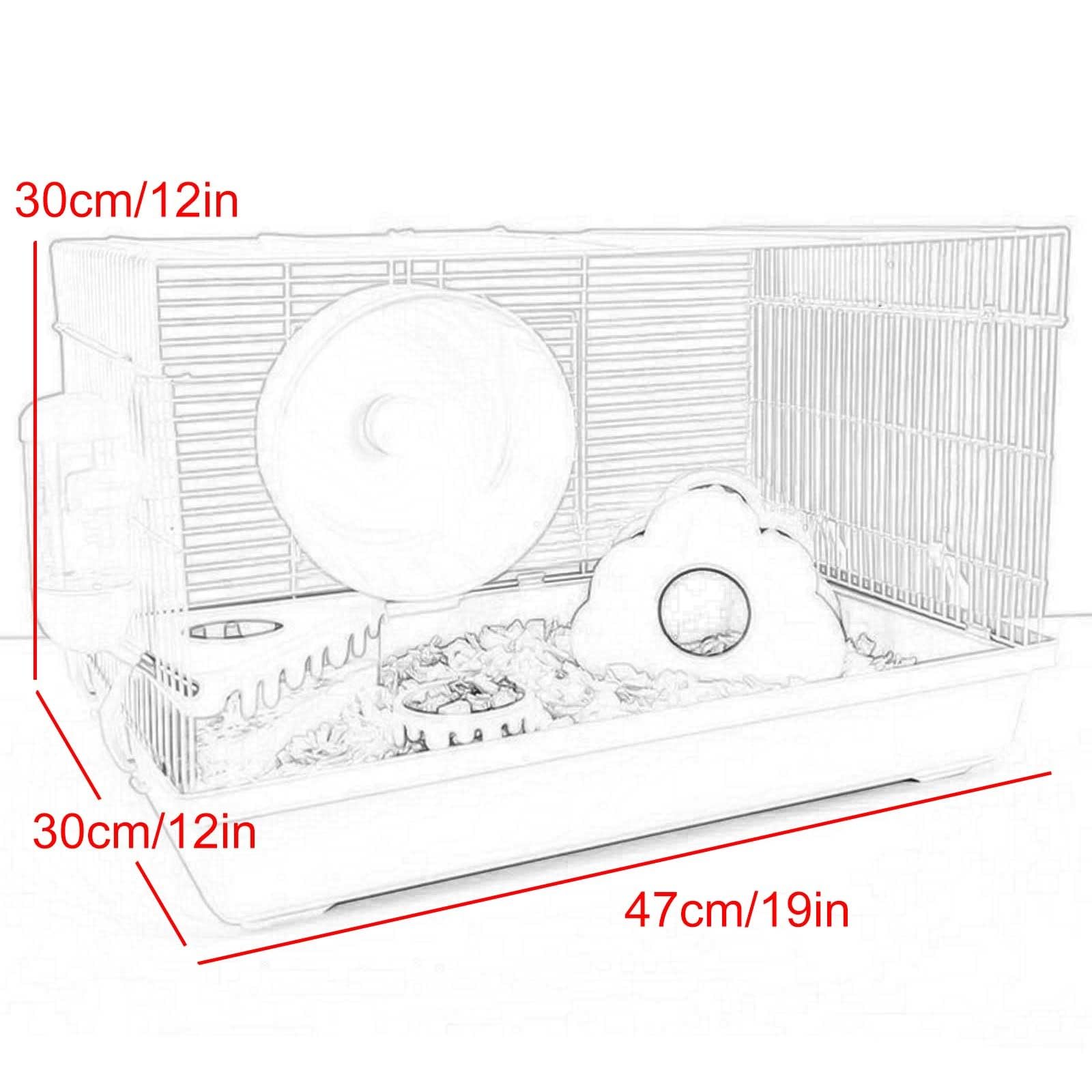 Jaula Hamster con Accesorios, Jaulas y Hábitats para Ratas, Jaula para Ratones, Recinto para Hámster, Hábitat para Hámster para Ratones, Jerbos y Animales Pequeños(Purple)