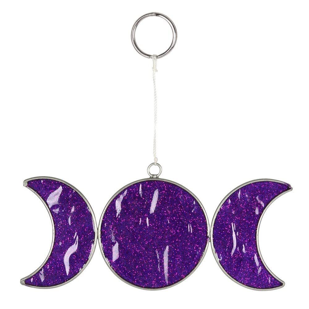 Something Different Mystical Triple Moon Suncatcher (One Size) (Purple)
