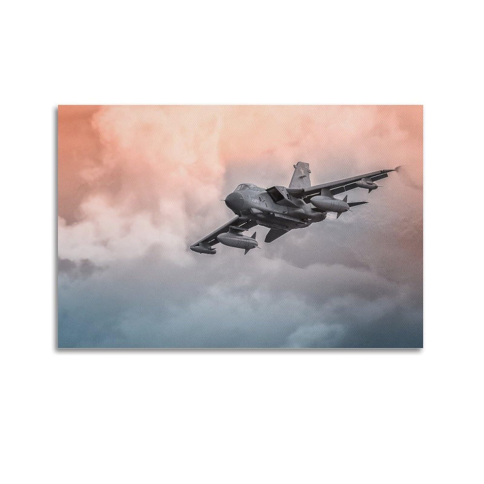 ZLQYHW Military Aircraft Poster Panavia Tornado Fighter Plane Decorative Canvas Family Bedroom Artwork Picture Painting 12x18inch(30x45cm)