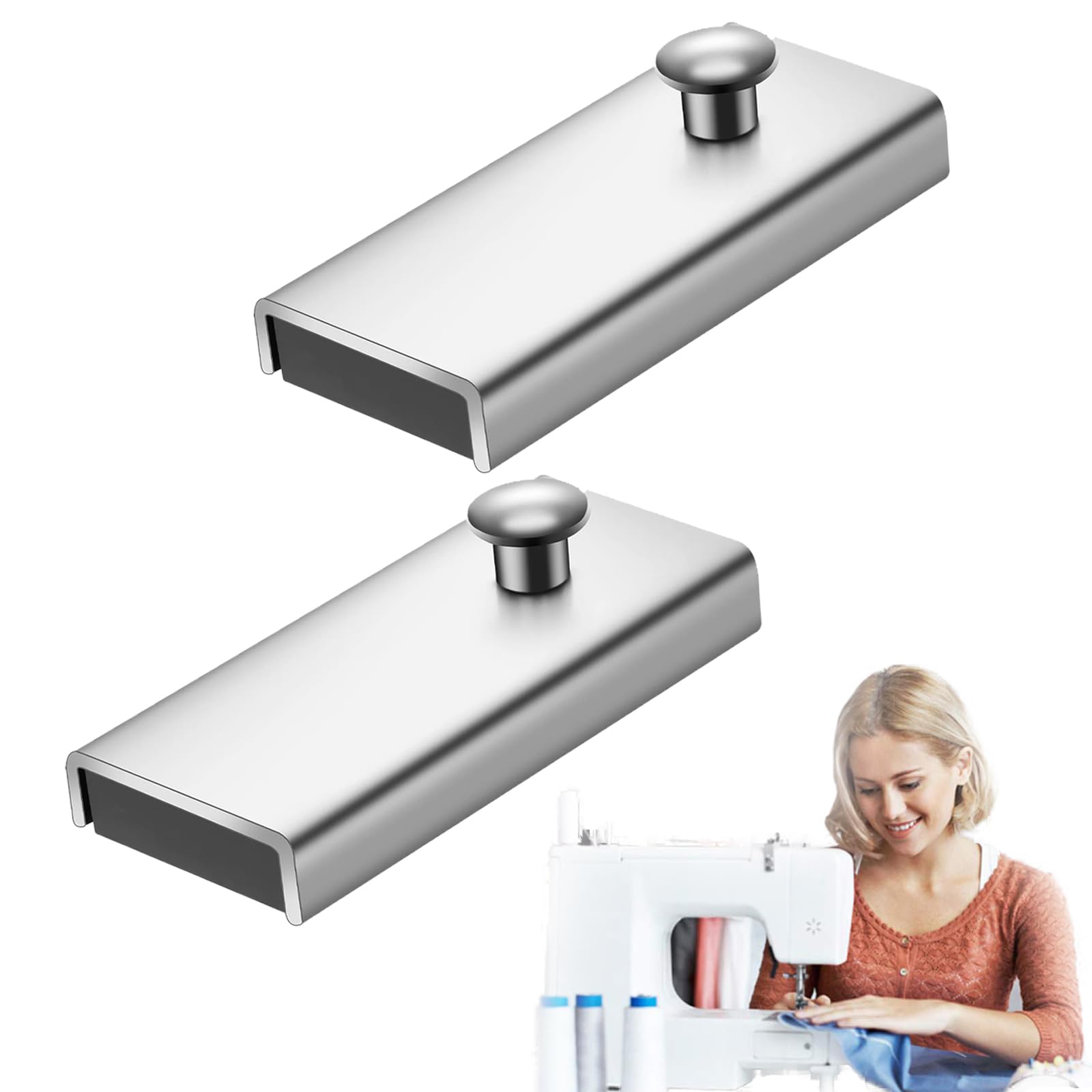 2 Pieces Magnetic Seam Guide - Sewing Machine Accessories Metal Sewing Straight Seam Guide Universal Sewing Machine Attachments for All Sewing Machines