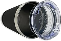 Vista 2 de LaserGram Vaso de pinta aislado al vacío de 16 onzas, conductor BMX, grabado personalizado incluido (negro)