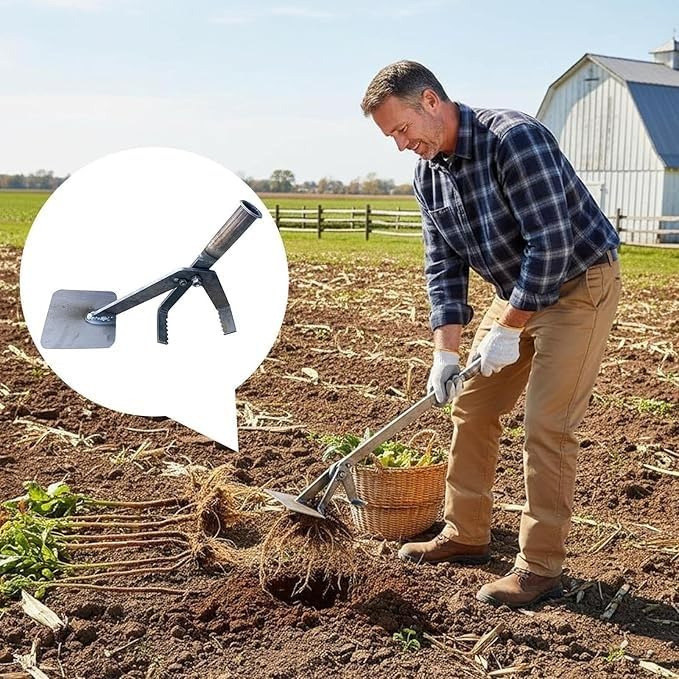 Baumabzieher, strapazierfähig, mit verstellbarem Anti-Rutsch-Griff, Werkzeug zum Herausziehen von Maisstielen und Wurzeln im Garten, Landschaftsbau, Terrasse, Hinterhof