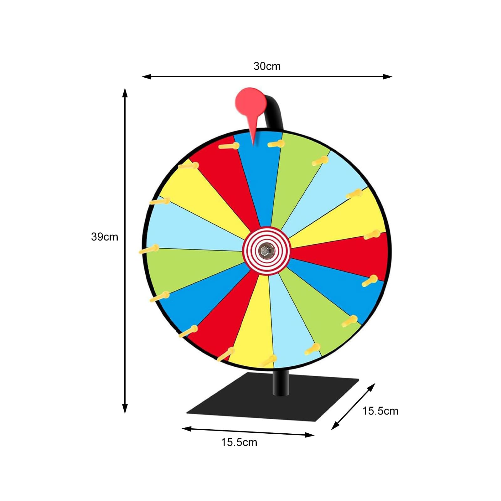 Roue de la Fortune, Roue de la Fortune Personnalisable, 12 "Wheel of Fortune, 15 Emplacements, Gluecks Wheel Gluecksrad