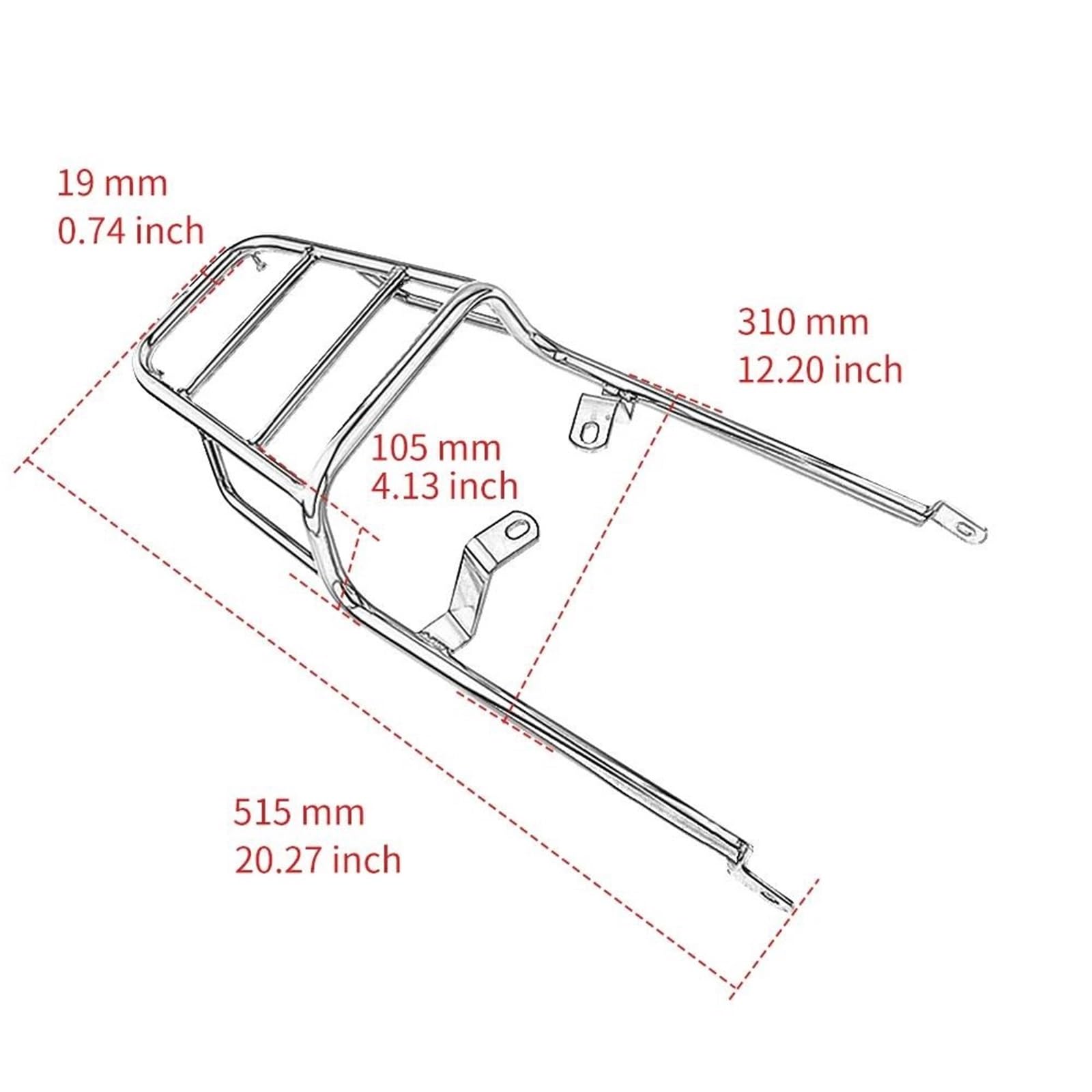 Top Case Rack pour Bonneville pour T100 pour T120 16-25 Porte-Bagages