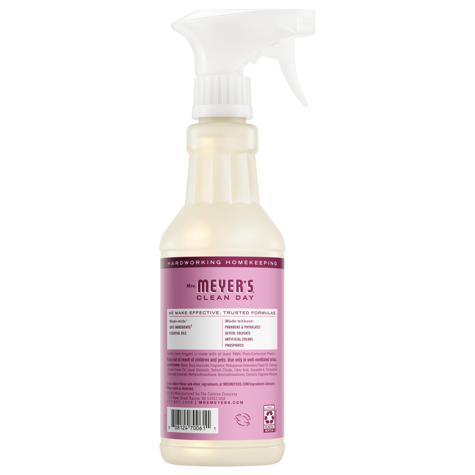 Mrs. Meyer's Clean Day Limpiador multisuperficies, aroma a peonía, botella de 16 onzas (paquete de 3)