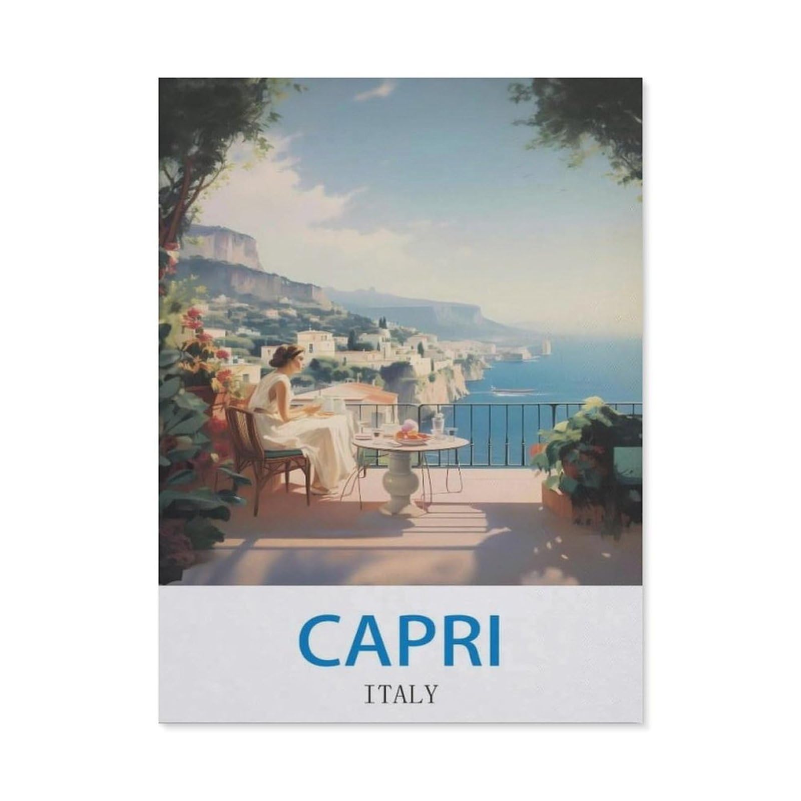 BEAYODKP 5D DIY Diamond Painting kit，Capri Italy（30 x 40 cm）