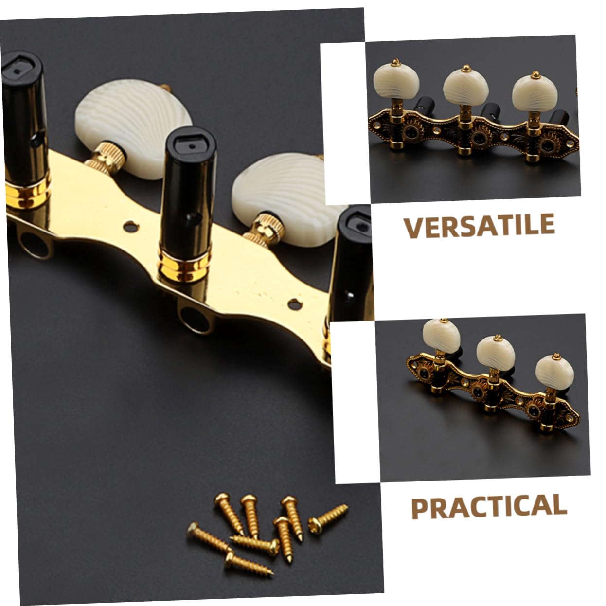 Goldene Gitarren Stimmwirbel Gc304 1 Satz Mechaniken aus Metall | Gitarre und Ukulele, Stabile Stimmung, Ergonomische Bedienung, Präzise Justierung