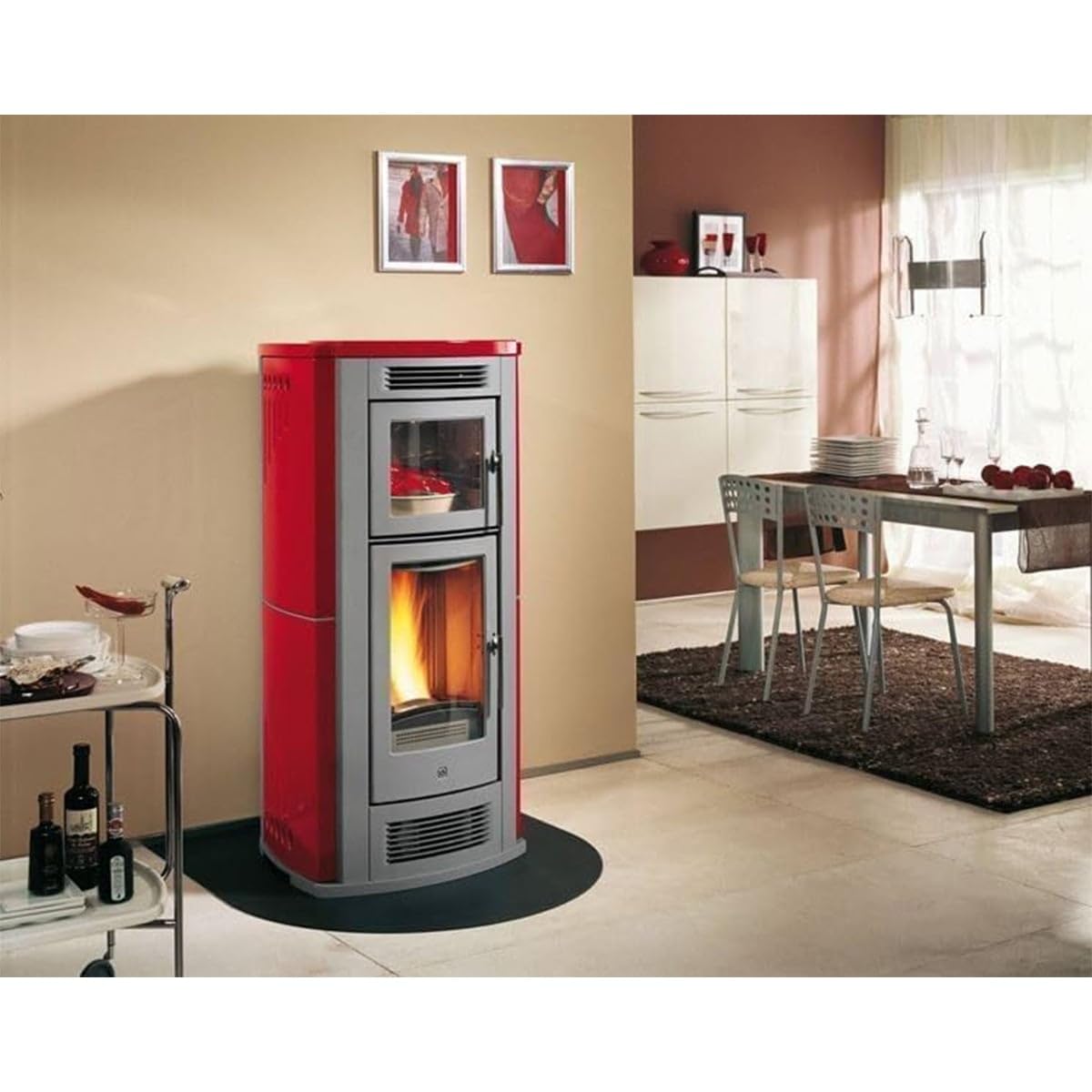 Divina Fire Pedana salvapavimento per stufe a legna e pellet in acciaio 100x90