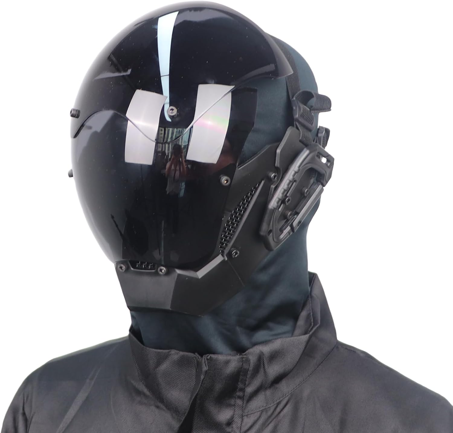 CosTribe Punk Gothic Helmet Mask Futuristic Techwear Sci Fi Halloween Cosplay Halloween Party Music Accessories - Image 2