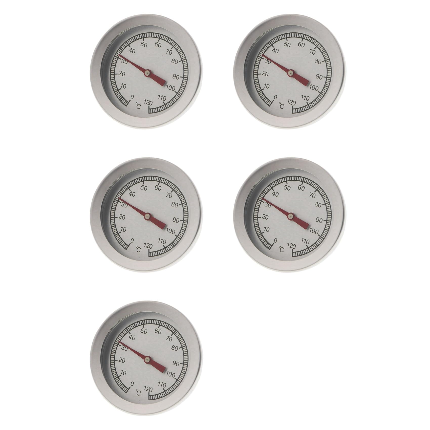 Vjsujehgy 5X Kitchen Thermometer Stainless Waterproof Food Water Meat Temperature Probe Oven Baking Cooking BBQ Temperature Meter