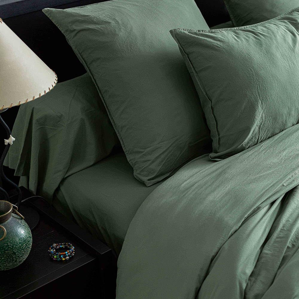Cap Ferret Washed Cotton Pillowcase, 50 cm x 70 cm, Clay