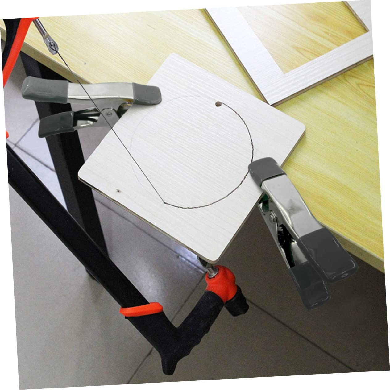 ARTIBETTER Thickened Iron Backdrop Clamps 6pcs 4 Inch Background Strong Clamps Soft Pad Non-Slip Design for Photography Model Making