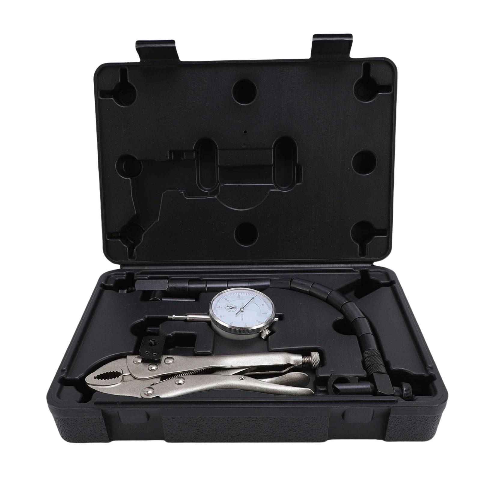 Indicador de excentricidad PolyGen con rango de 0 a 10 mm y resolución de 0,01 mm. Juego de medidores para rotores de freno de disco con eje flexible de 360 ​​grados para