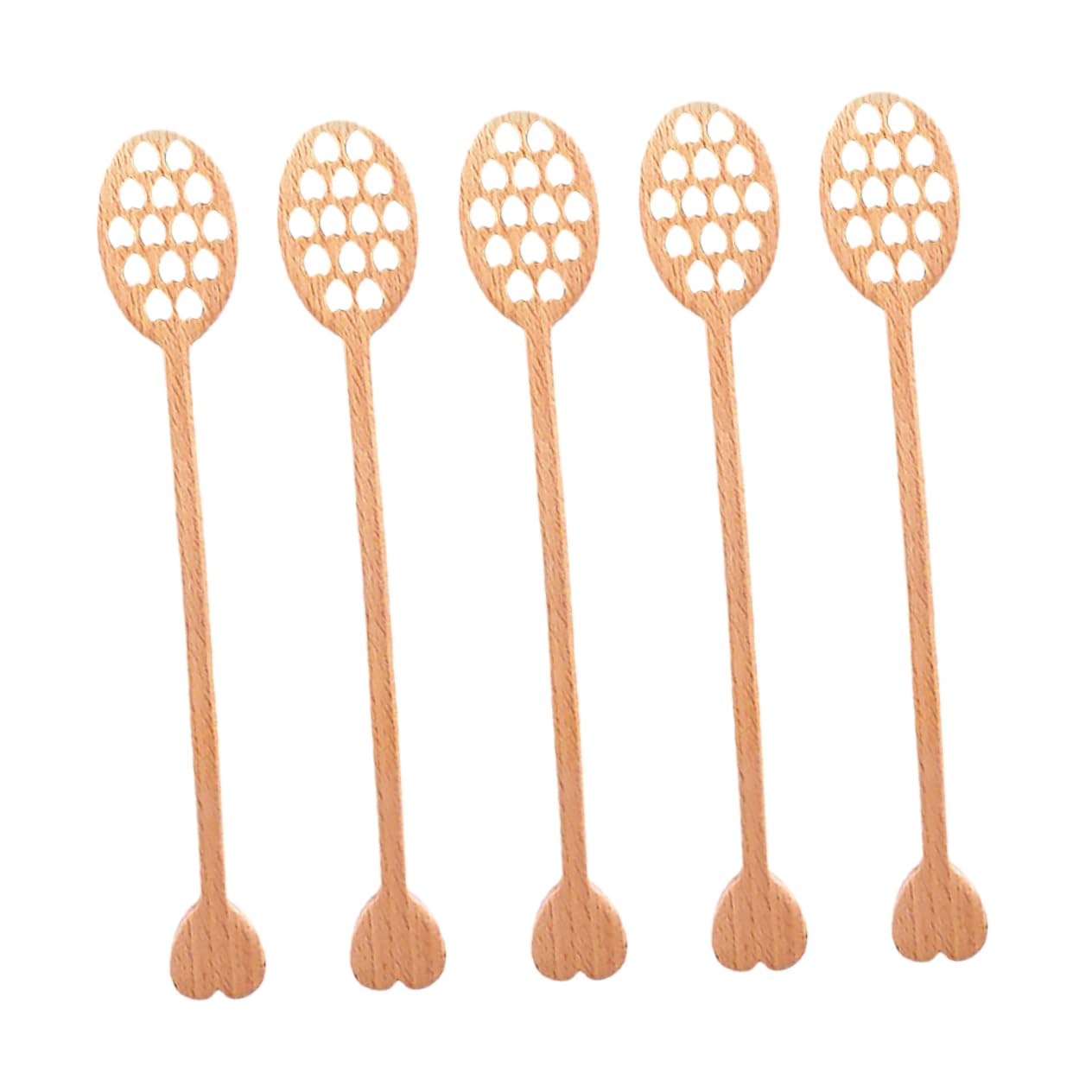 JECOMPRIS 5pcs Long Handle Honey Spoon for Easy Drizzling Jam Viscous Liquids Bakers Beekeepers Pastry Chefs