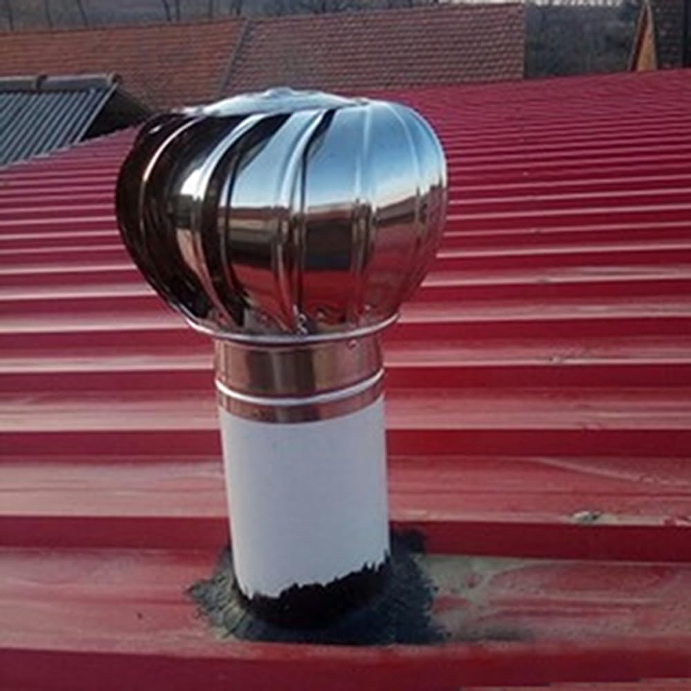 Rejilla ventilación, Chimenea, Techo De Cobertizo/ Invernadero/ Granjas Extractor De Aire 100 150 160 200 280 300 CM, Chimenea/ Humos/ Secadora Ventilador De Turbina De Salida De Aire ( Size : 110mm/4