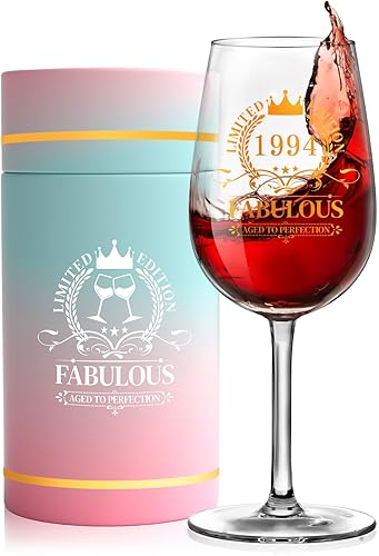 JMPOY Regalos de cumpleaños número 60 para mujer, fabulosa copa de vino vintage de 1964, decoraciones de 60 cumpleaños para ella, divertida idea de