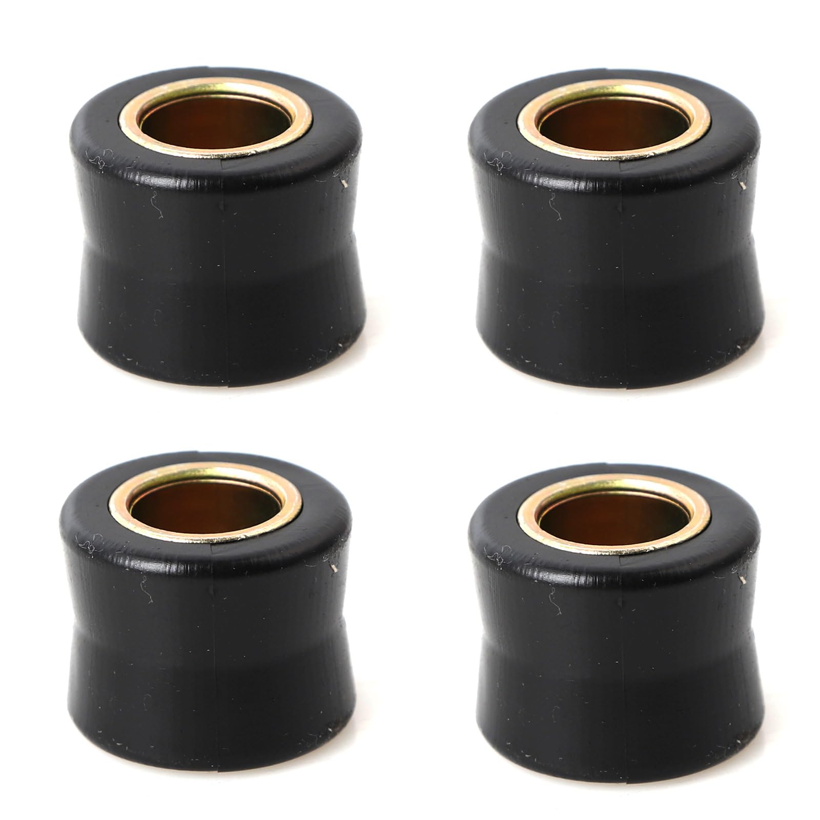Minho 4Pcs 12MM Rear Shock Absorbing Suspension Bushing Set in Rubber Material Compatible with Most Motorcycles Scooter ATV UTV Go Kart,Black Color