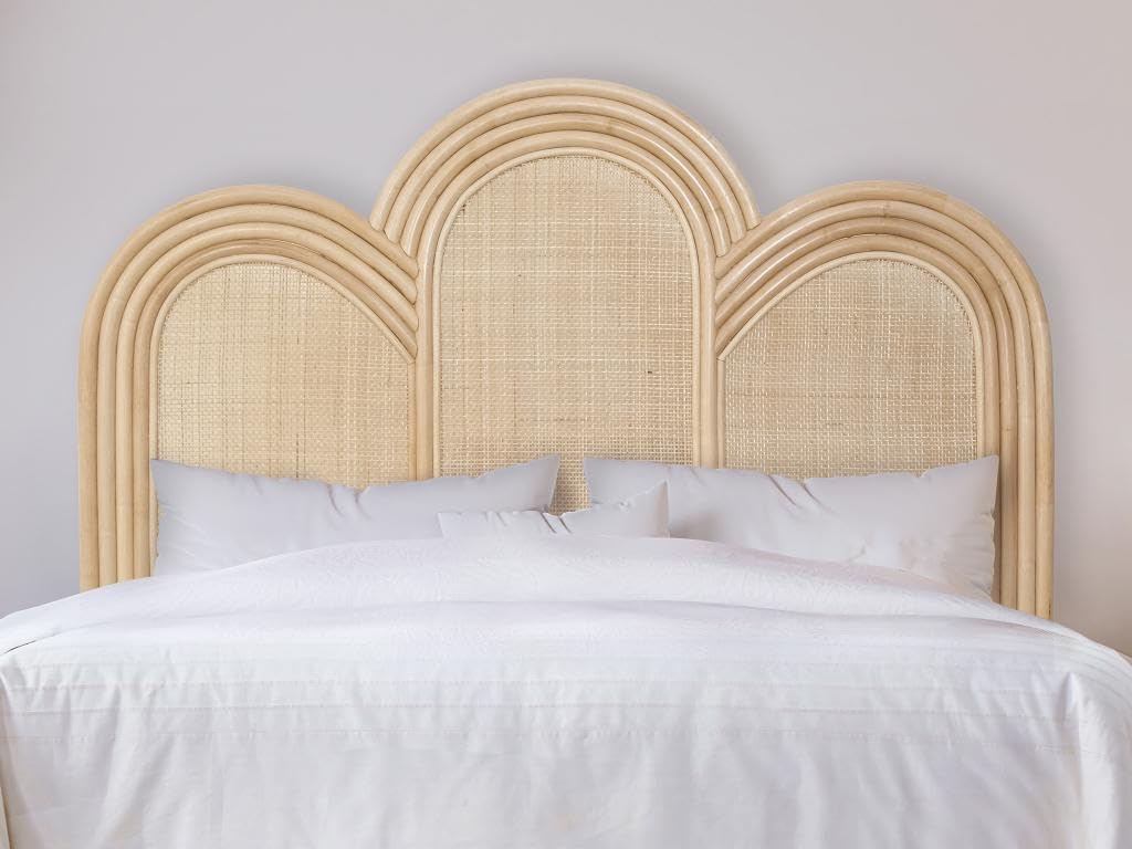 Vente-unique - Cabecero de Cama 140 cm - Ratán - Natural - JAKOBIA