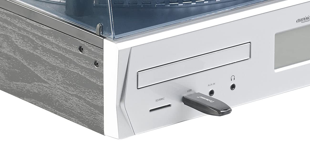 auvisio Plattenspieler/Digitalisierer, DAB+, CD, Bluetooth, Versandrückläufer