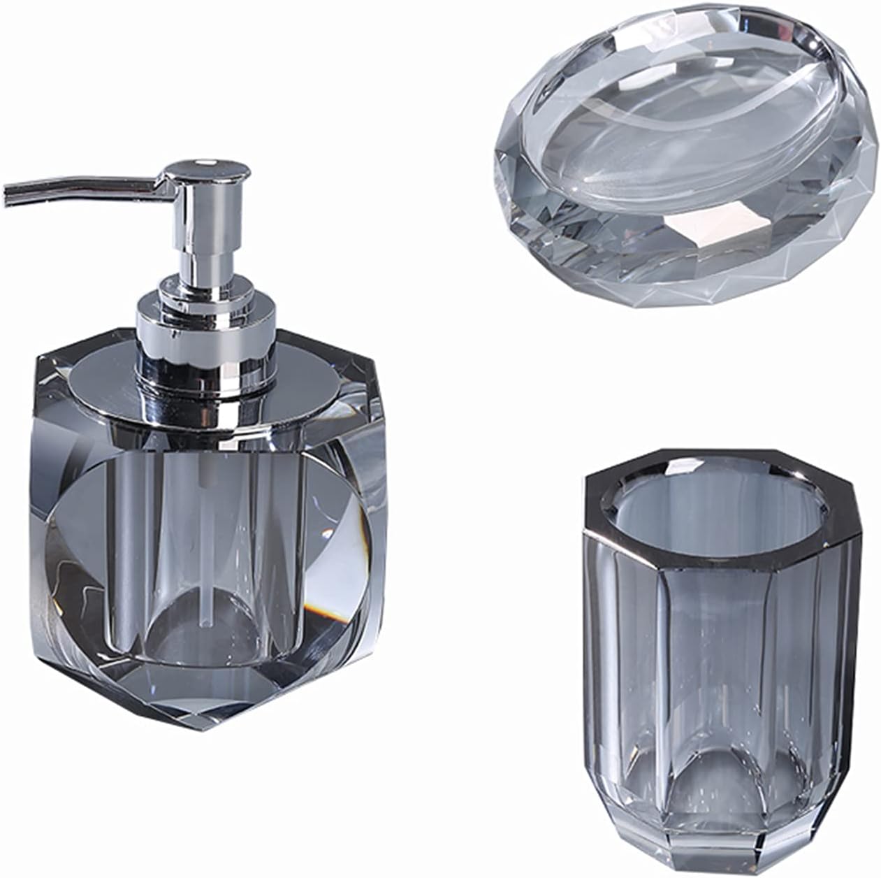 Tauzveok Luxury Crystal Bathroom Accessory Set Bath