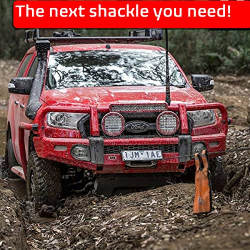 Schtumpa Soft Shackle Synthetic Road Recovery Rope 1/2' X 22 Inch (57,000Lbs) Breaking Strength For Sailing Suv Atv 4X4 Truck Jeep 2 Pack -Safer Than Metal Shackle #TOP6