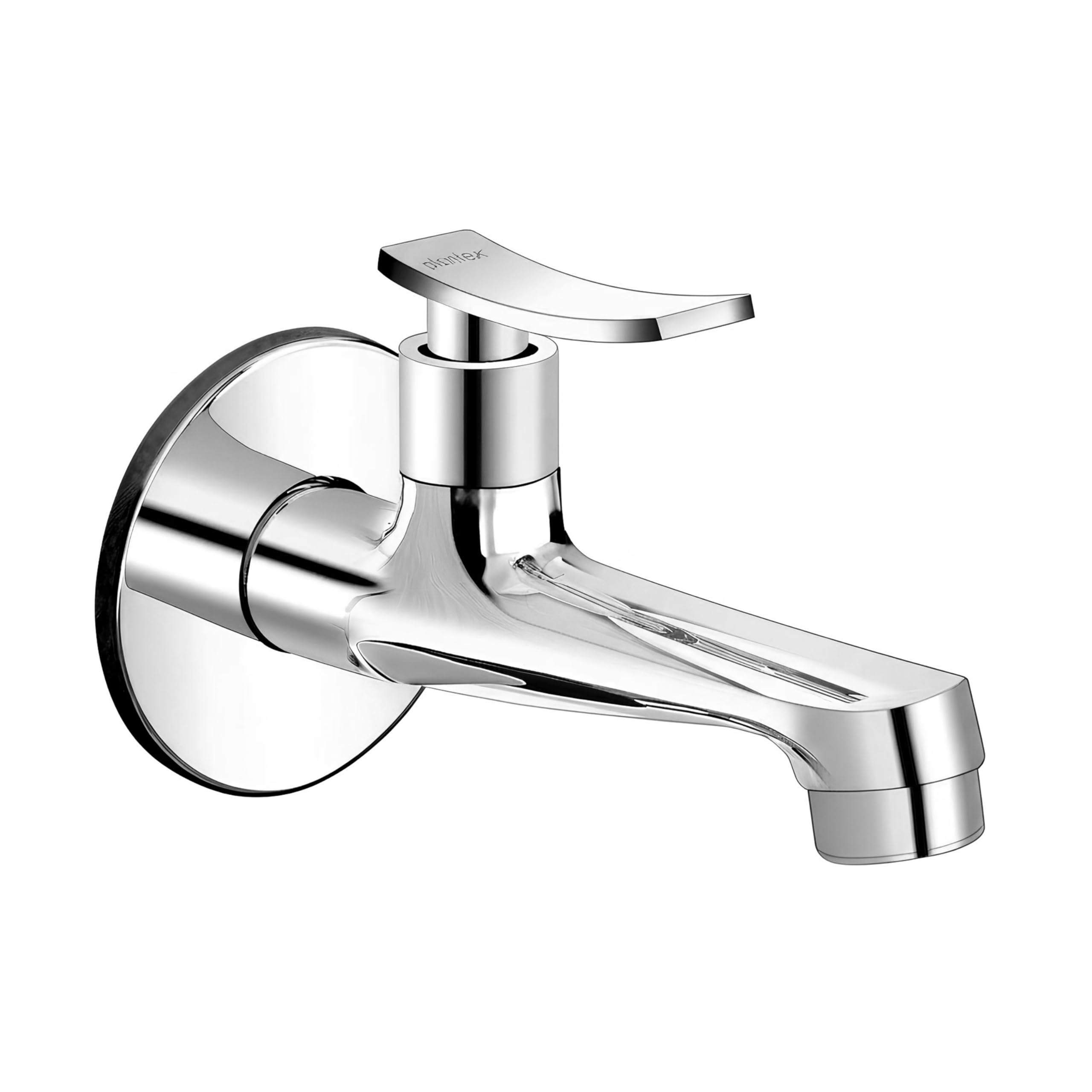 Plantex Long Body Bib Cock Water Tap for Bathroom/Wall Mount Tap for Wash Basin with Teflon Tape & Wall Flange - Pack of 1 (Star, Chrome)-image-15
