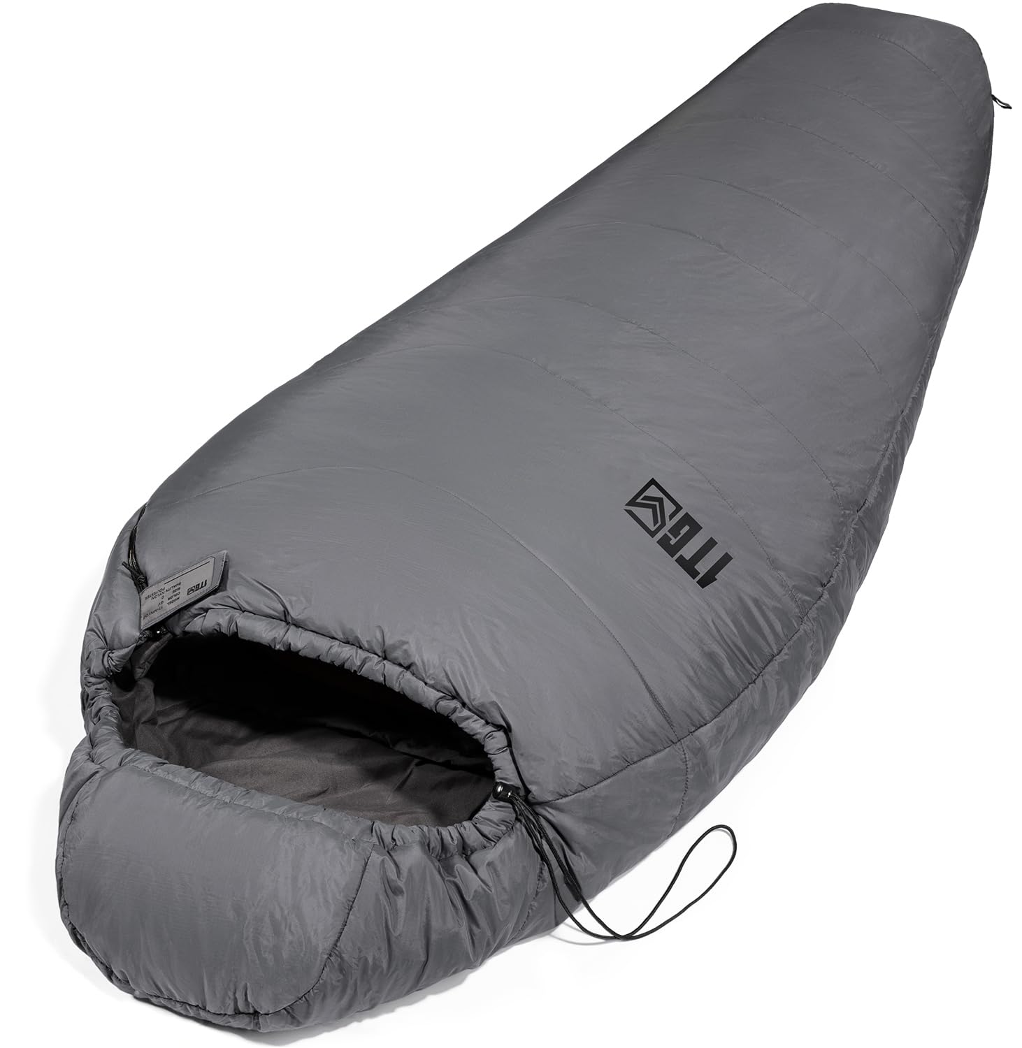 Sacco a pelo a mummia per 2-3 stagioni (comfort 6 °C), traspirante, per adulti fino a 185 cm, compatto nylon ripstop 40D con sacco a compressione per campeggio, escursioni e festival