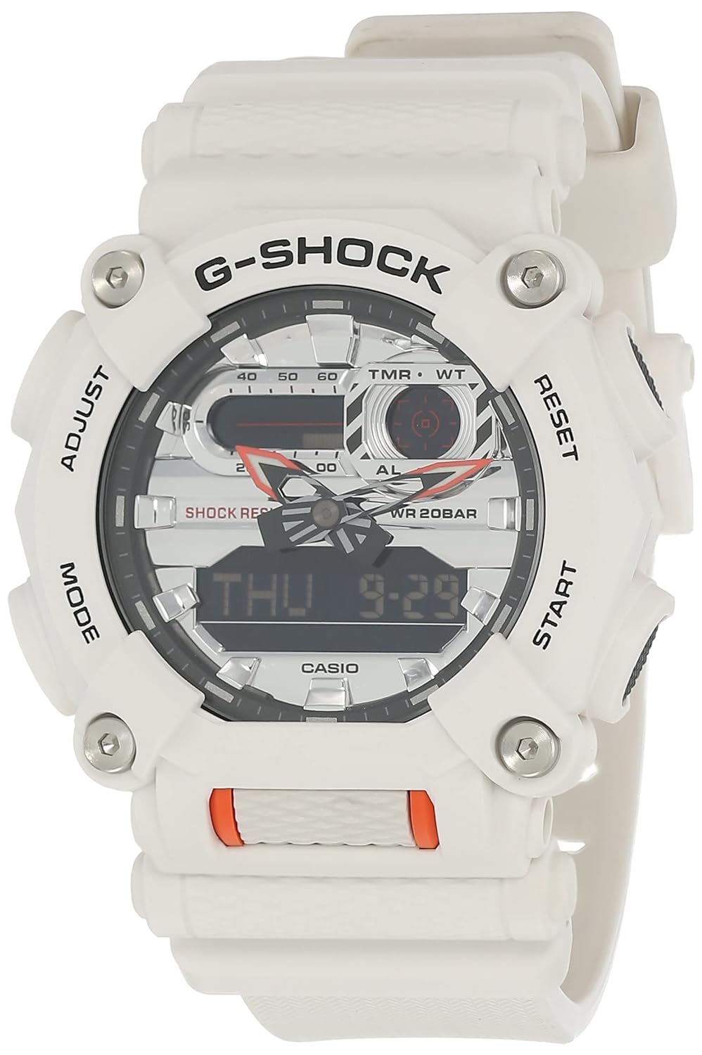 CasioG-Shock Watch - GA-900AS-7ADR White Dial, White Band