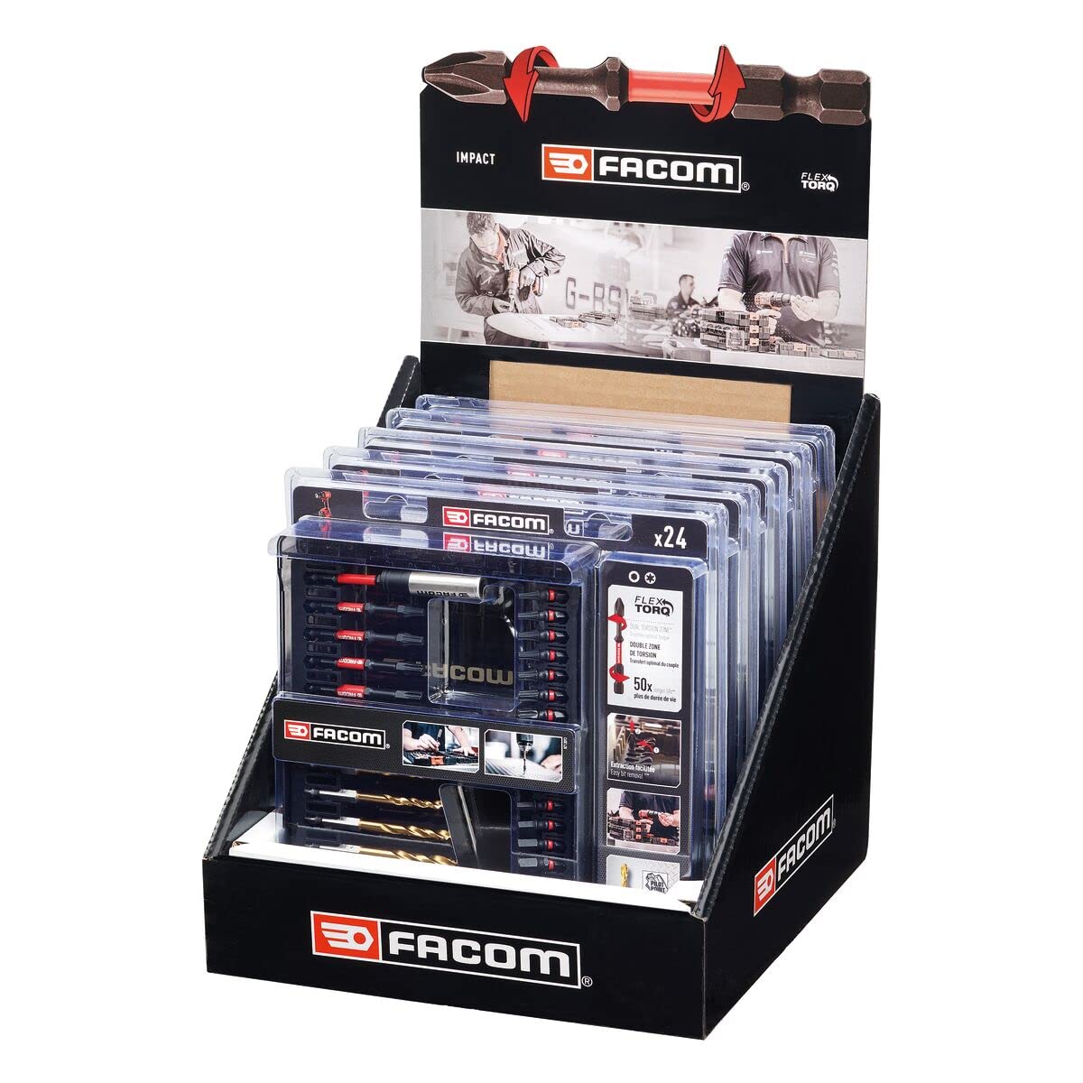 FACOM Jeu de 24 Embouts Impacts - 24 Pièces pour Perçage - EN.1J24PB