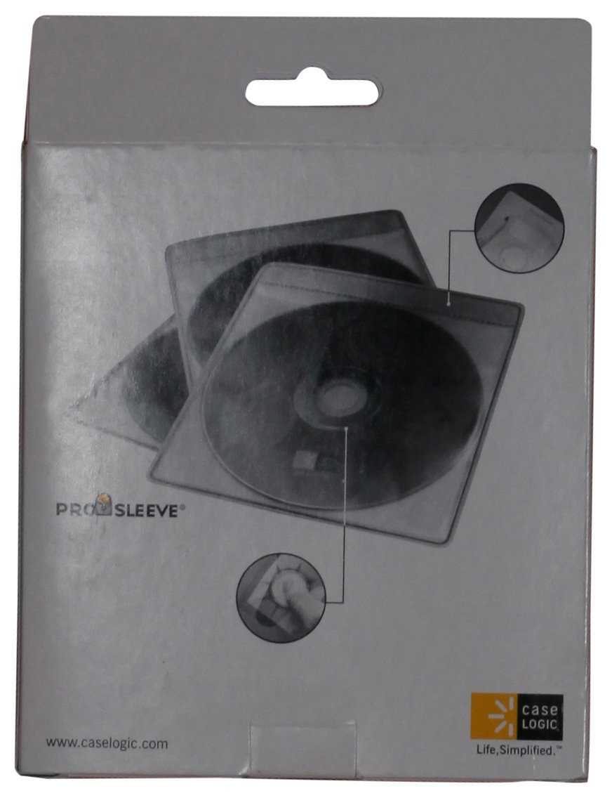 Case Logic CDS-120 120 Capacity CD ProSleeve Pages (White) (Pack of 2)