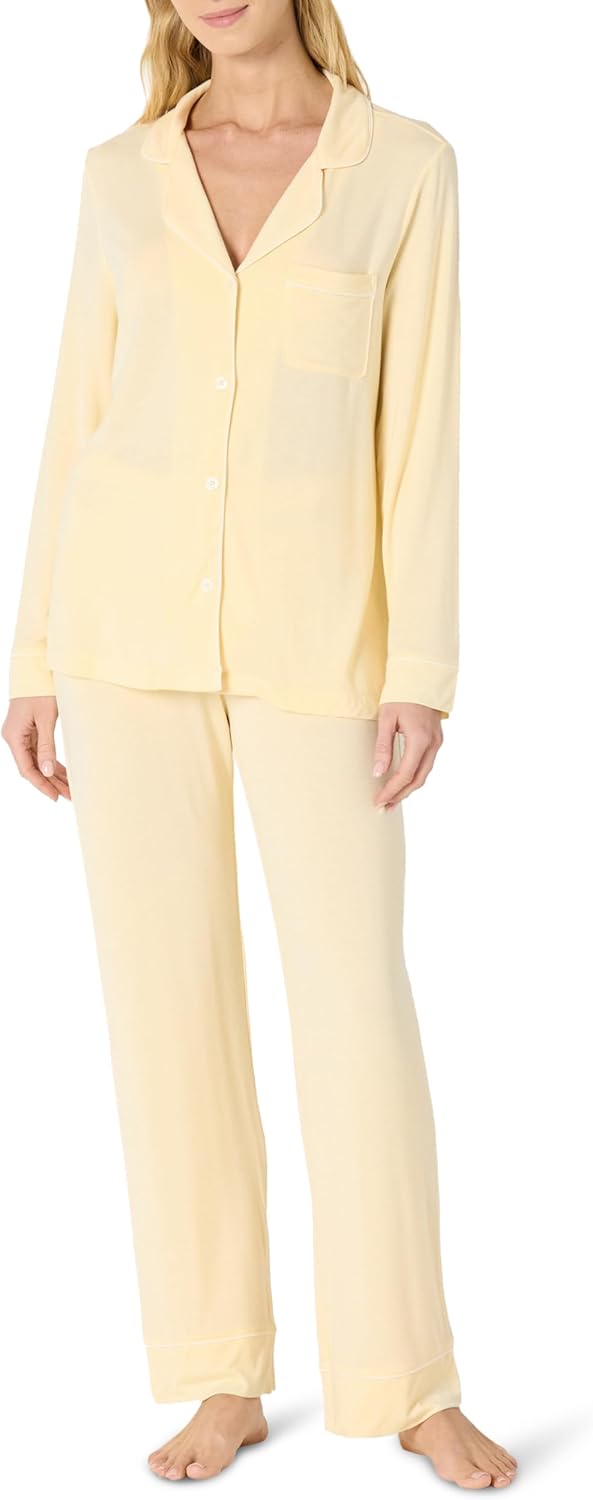 Amazon Essentials x Sofia Grainge Women's Stretch Modal Long-Sleeve and Full-Length Bottom Pajama Set