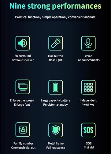 Miniatura 2 de Yoidesu 2G teléfono desbloqueado multifuncional Dual SIM teléfono celular grande 16800mAh batería retro teléfono para personas mayores (verde)
