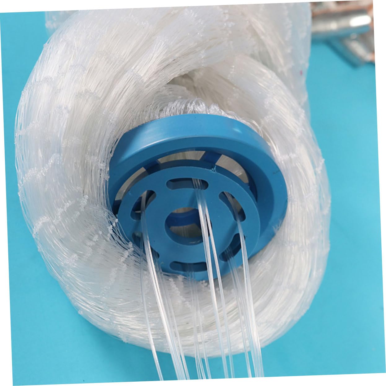 SUPVOX Retino per Pesca a Mano senza Anelli Rete Maglia Piccola in Plastico e Acciaio Inossidabile, Rete da Lancio Pieghevole per Pesca All'aperto