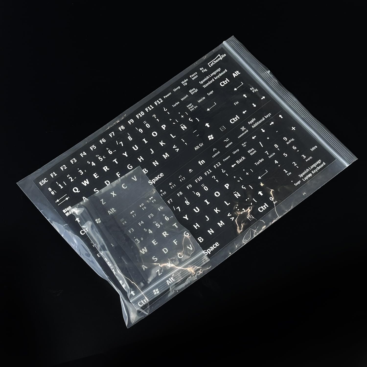 Pegatinas para Teclado Español, 2 Pcs de Repuesto de Letras, para Cualquier Teclado Estándar, Computadora Portátil (Diseño en Español, Mate)