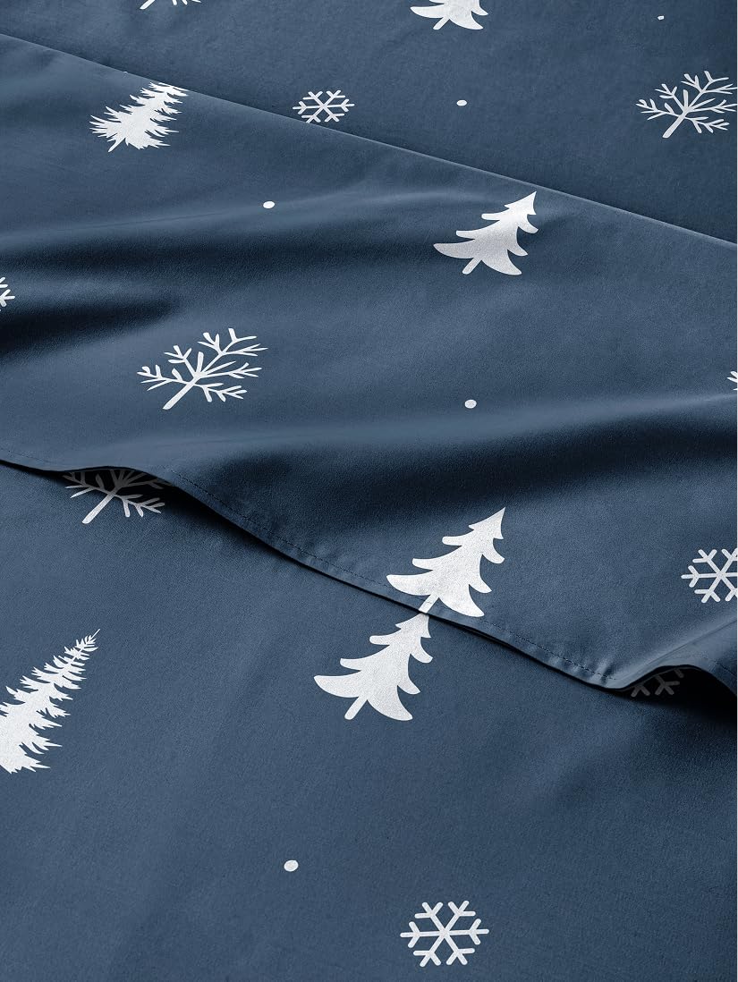 Christmas Sheet Set, Christmas Winter, Holiday Xmas Bedding Set - Full Size