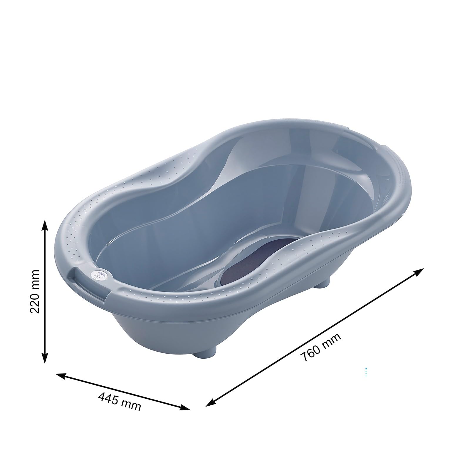 Rotho Babydesign TOP Badewanne - recycelt - Badewanne - Babybadewanne - Kinderbadewanne - Duschbadewanne - blau