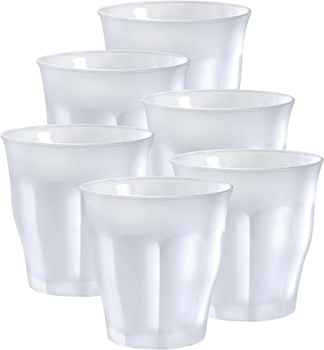 Vista 17 de Duralex Made in France Picardie - Juego de 6 vasos de vidrio, 10-3/8 onzas, ámbar Transparente,Gris/Gris,Sapphire Blue,Ámbar,Frosted