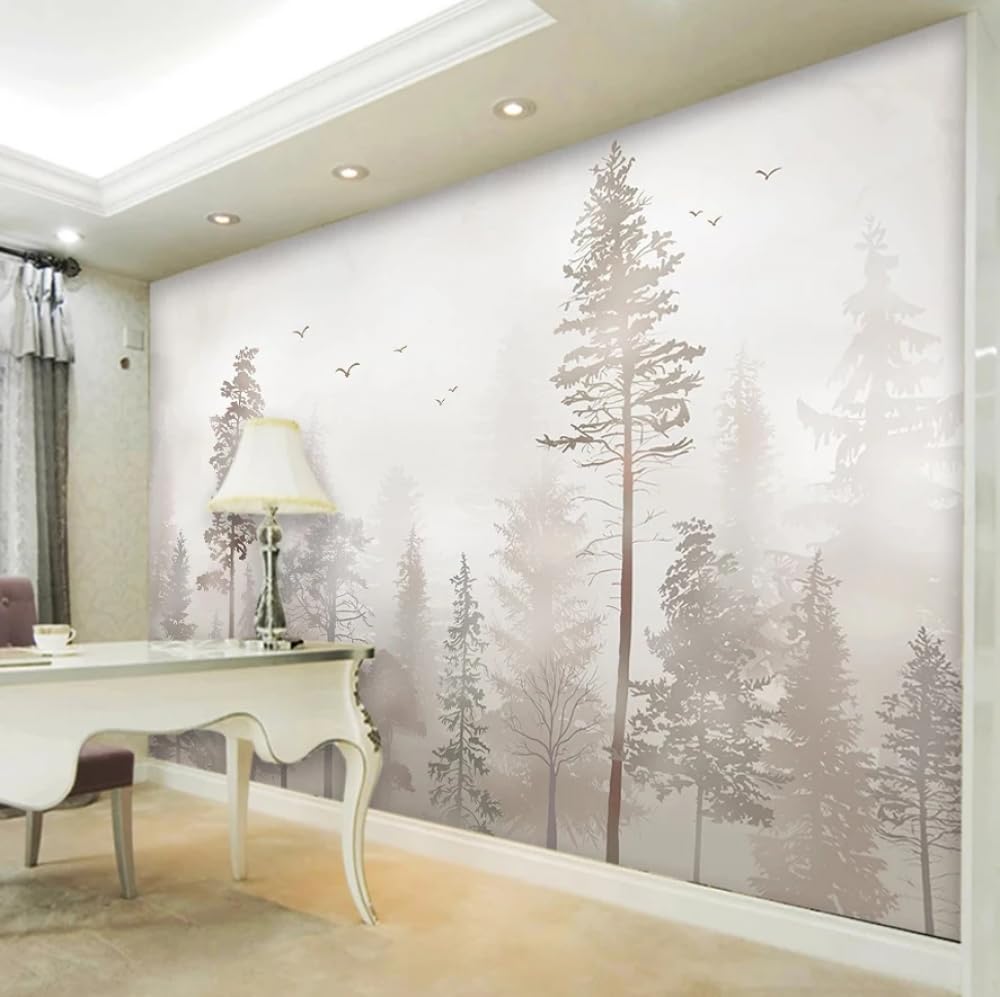Papier peint mural 3D oiseaux des bois pour instaurer la sérénité à la maison