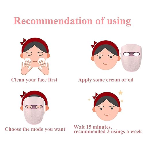 Miniatura 5 de NewWay 3 colores inalámbricos led facial luz T herapy para la piel de la cara rejuvenece la reducción de la arruga cuidado de la piel Anti-ging