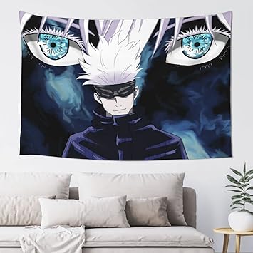 Amazon Co Jp 呪術廻戦 五条悟 タペストリー 壁掛け 壁飾り インテリア ウォールアート 模様替え 部屋 アート おしゃれ ナチュラル シンプル 布 ポスター 多機能 布ポスター 部屋飾り お店 雑貨 個性ギフト 北欧 和風 目隠し 背景布 大判 部屋 背景 カフェ ホーム