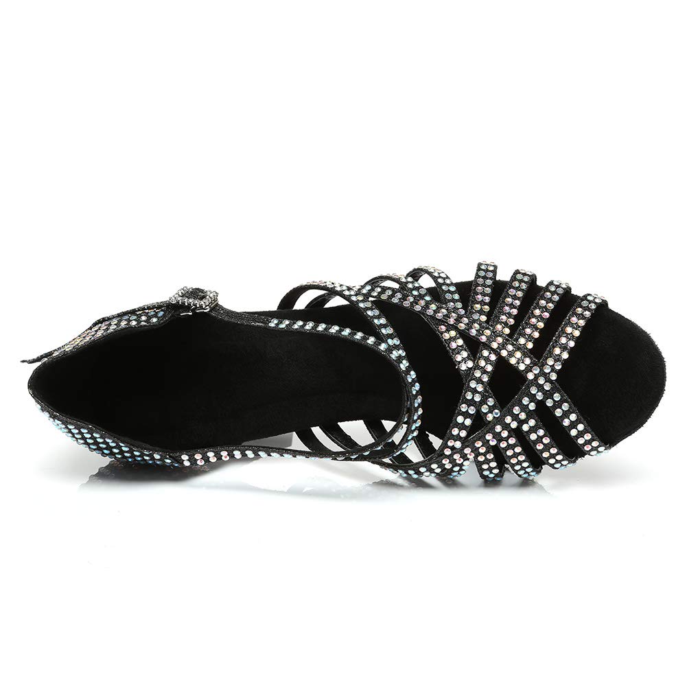 HRYOL Latino buty na studniówkę kobiety z rhinestone buty do tańca salsa i Bachata