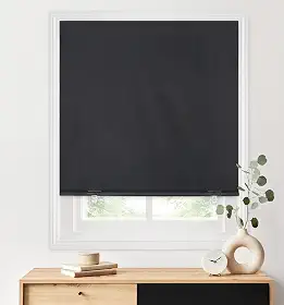 Persianas de rolô LazBlinds 100% blackout, não requer ferramentas nem perfuração, sem cordas, para janelas, isolamento térmico e proteção UV, privacidade para o quarto (91 x 183 cm, preto)