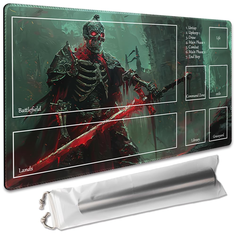 MTG Playmat with Zones Unofficial, Original Design Board Games Play mat 24x14 Inchnon Free Storage Bag - 2511271 (1118126, Zone)