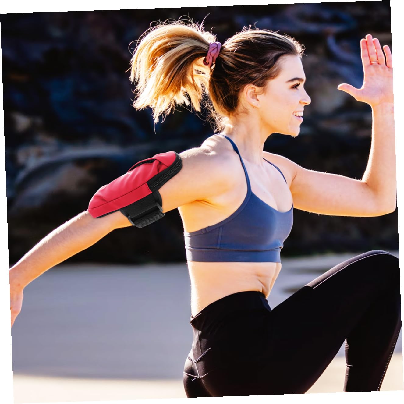 UKCOCO 3pezzi Bracciale Sportivo Per Smartphone Borsa Braccio Con Doppia Cerniera Per Attività All Aperto Per Jogging Ciclismo e Fitness