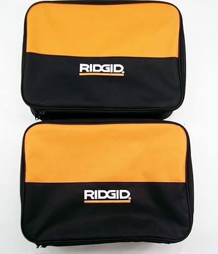 (2) Bolsas de herramientas Ridgid (13 x 9 x 4) fundas de transporte para taladro de impacto y batería de 18 V